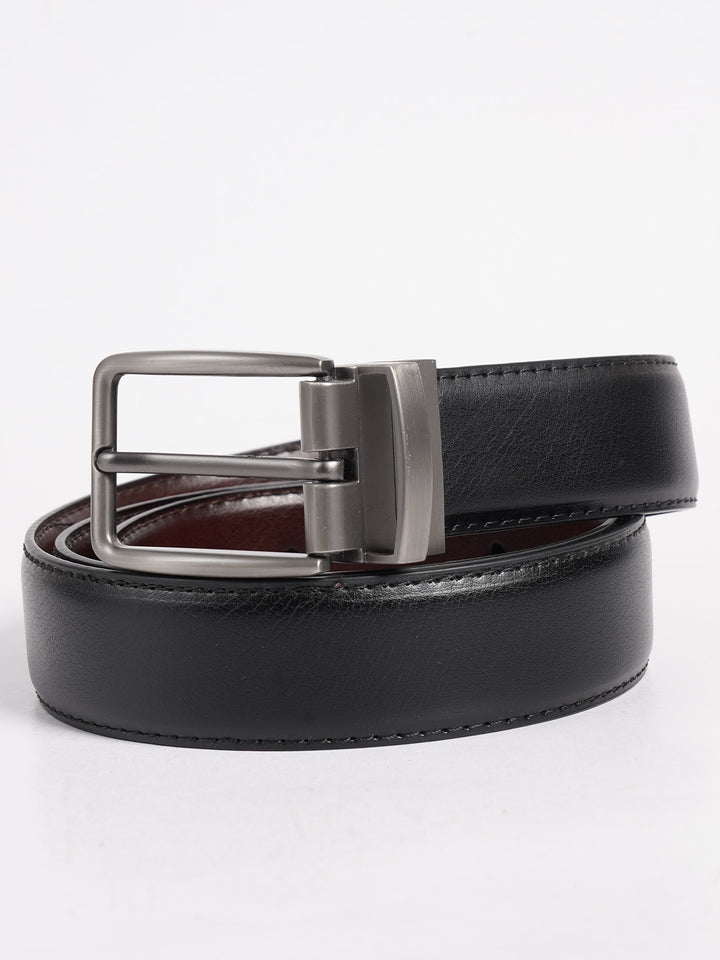 Dark Brown Textured Leather Belt (BELT-733)