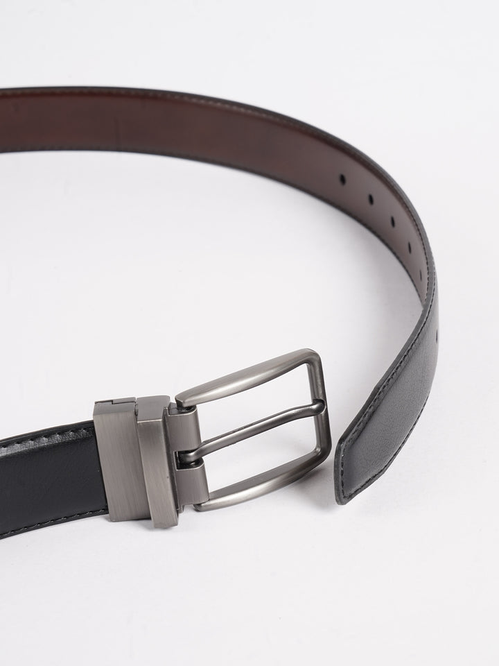 Dark Brown Textured Leather Belt (BELT-733)