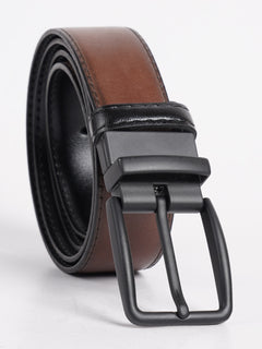 Dark Brown Plain Leather Belt (BELT-734)