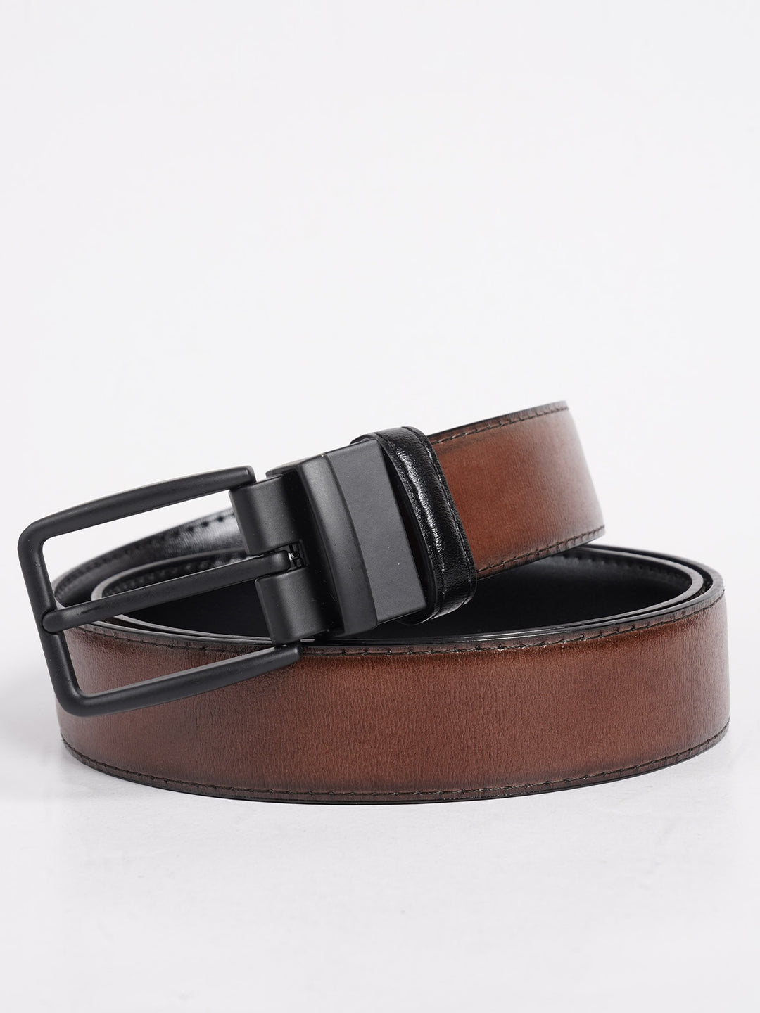 Dark Brown Plain Leather Belt (BELT-734)