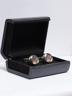 Silver Contrast Designer Cufflink (CUFFLINK-734)