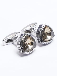 Silver Contrast Designer Cufflink (CUFFLINK-735)