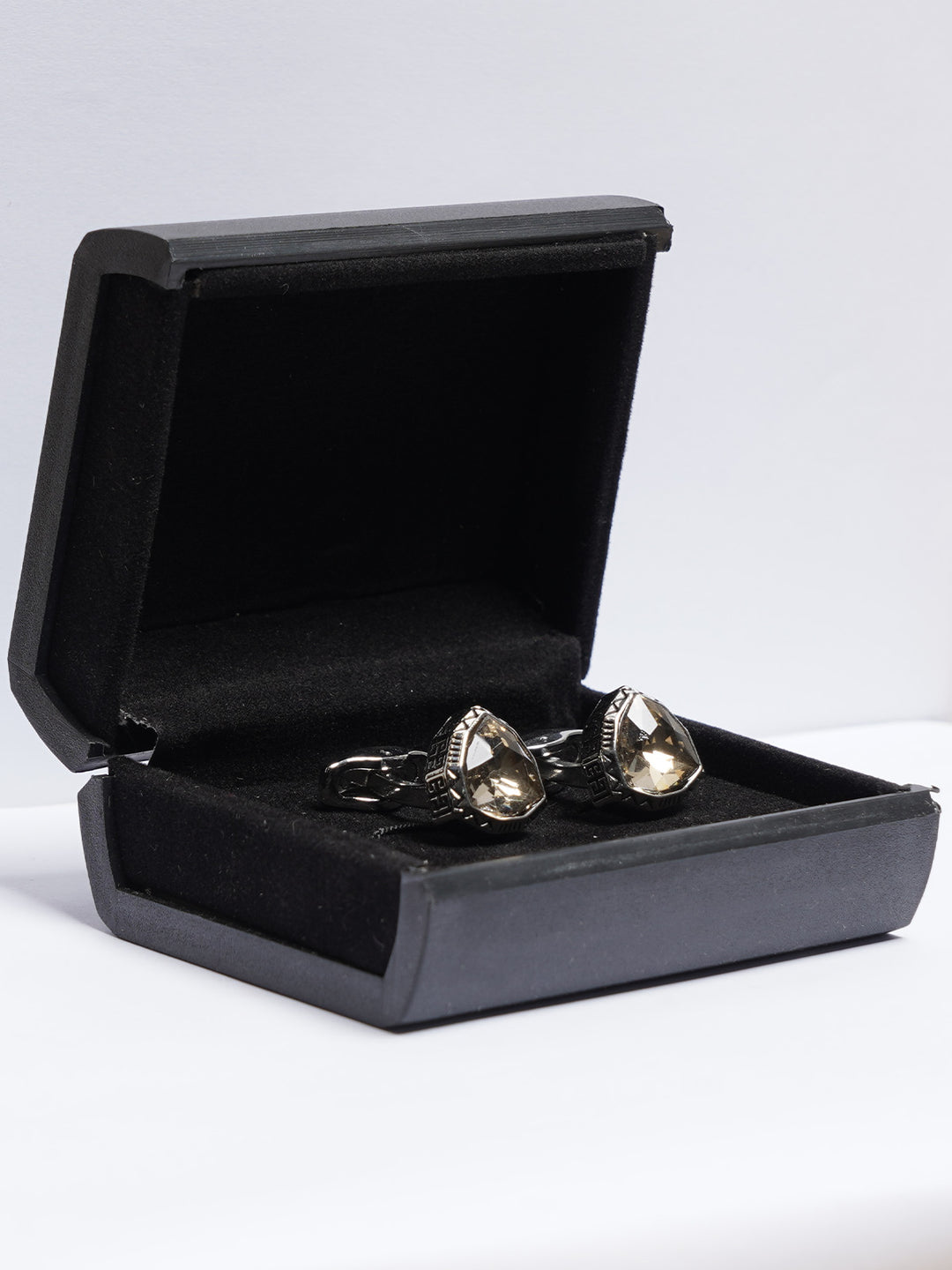 Silver Contrast Designer Cufflink (CUFFLINK-735)