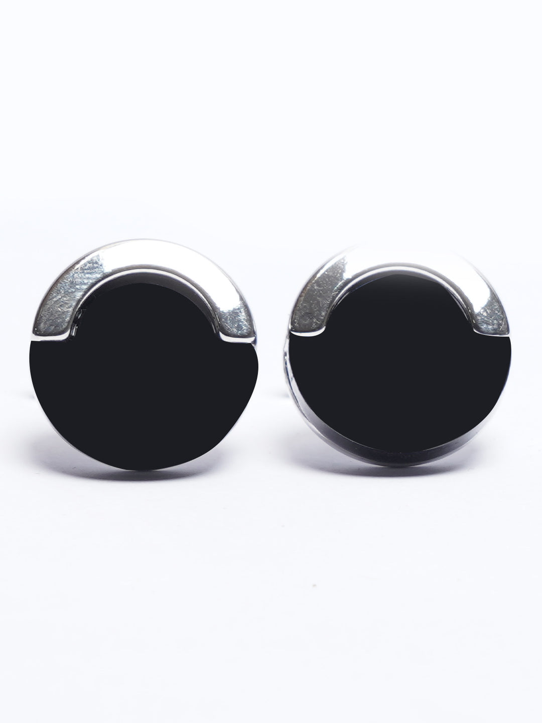 Silver Contrast Designer Cufflink (CUFFLINK-737)