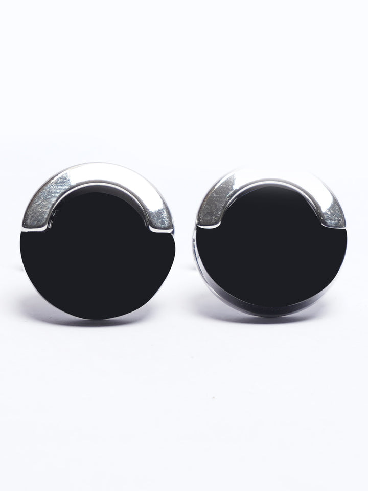 Silver Contrast Designer Cufflink (CUFFLINK-737)