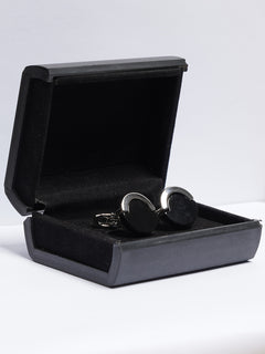 Silver Contrast Designer Cufflink (CUFFLINK-737)