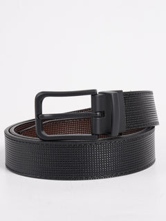 Dark Brown Textured Leather Belt (BELT-739)