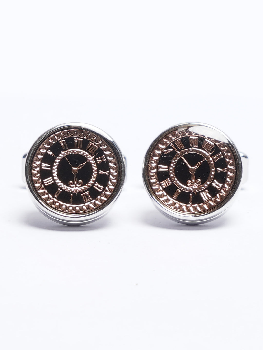 Silver Contrast Designer Cufflink (CUFFLINK-739)