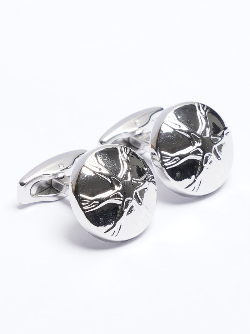 Silver Contrast Designer Cufflink (CUFFLINK-741)