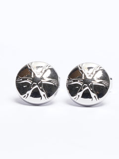 Silver Contrast Designer Cufflink (CUFFLINK-741)