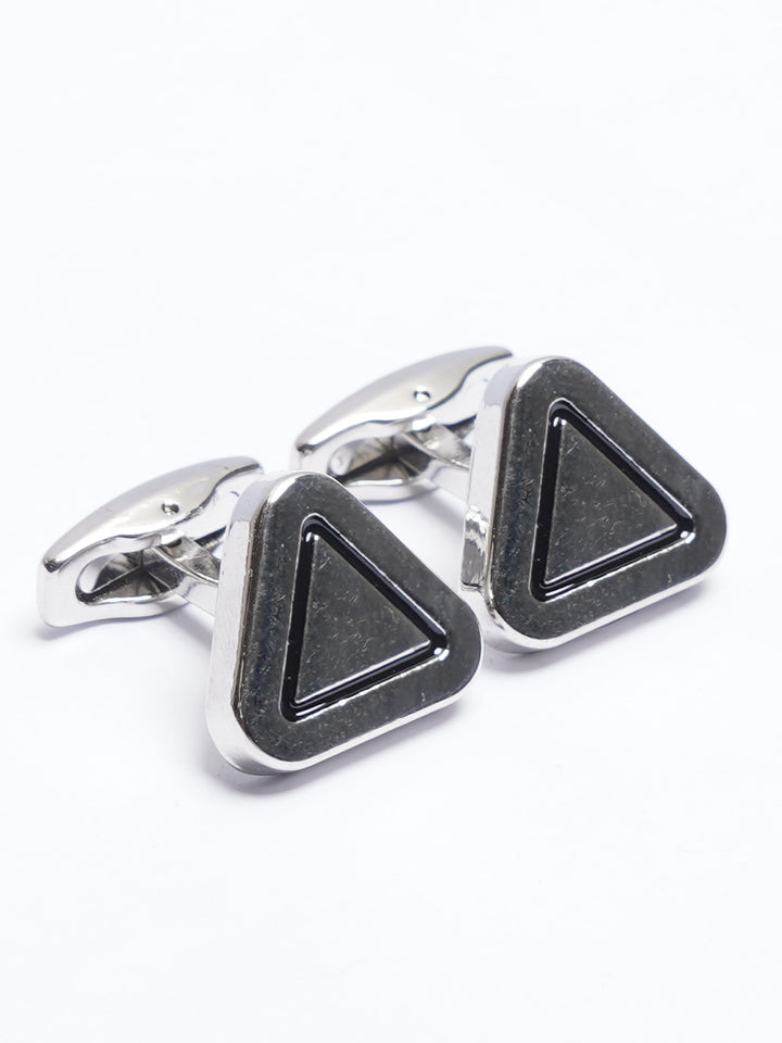 Silver Contrast Designer Cufflink (CUFFLINK-742)