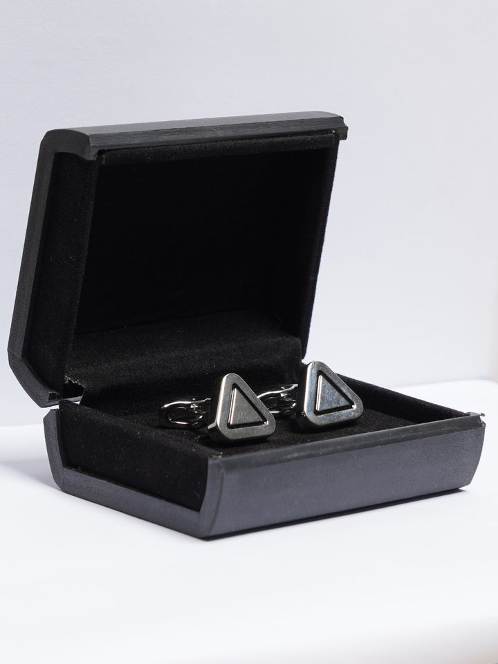 Silver Contrast Designer Cufflink (CUFFLINK-742)