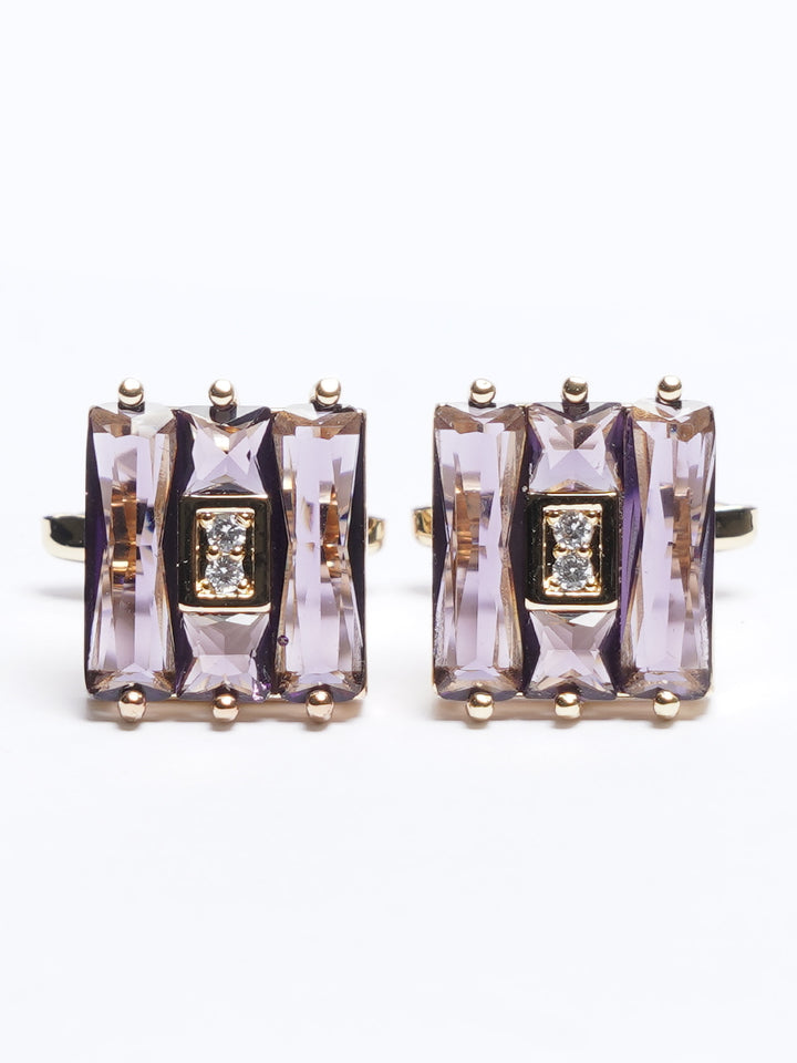 Golden Contrast Designer Cufflink (CUFFLINK-743)