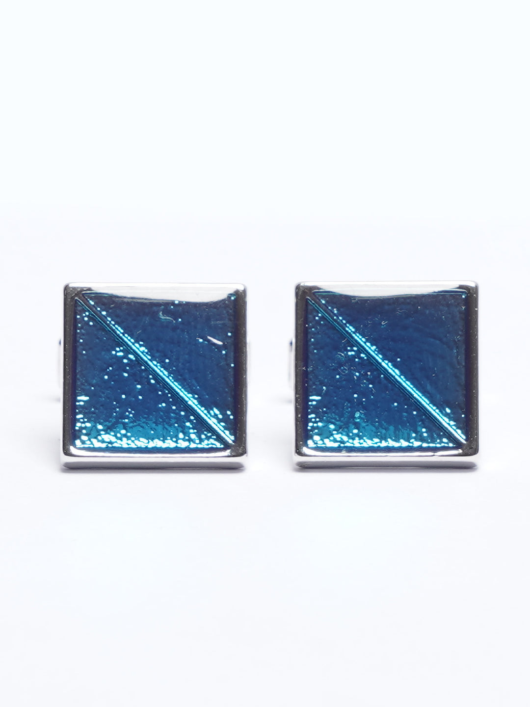 Silver Contrast Designer Cufflink (CUFFLINK-744)