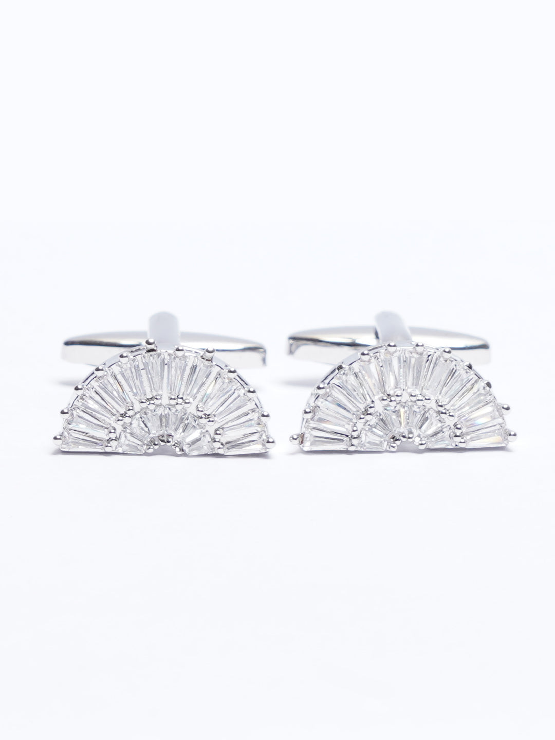 Silver Contrast Designer Cufflink (CUFFLINK-746)