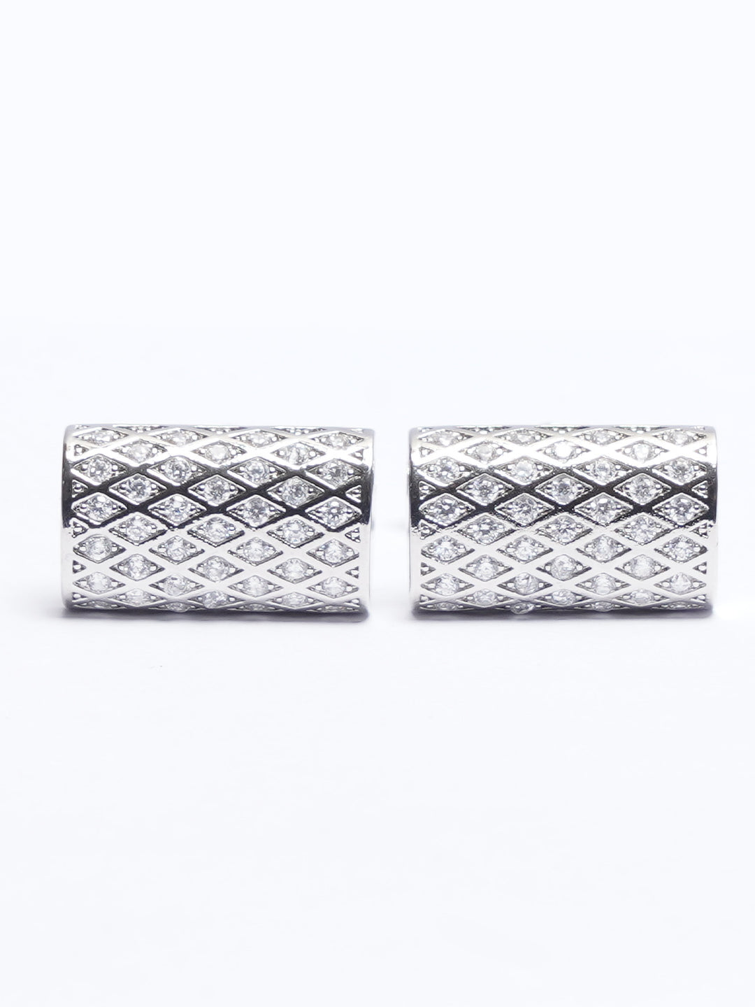 Silver Contrast Designer Cufflink (CUFFLINK-749)