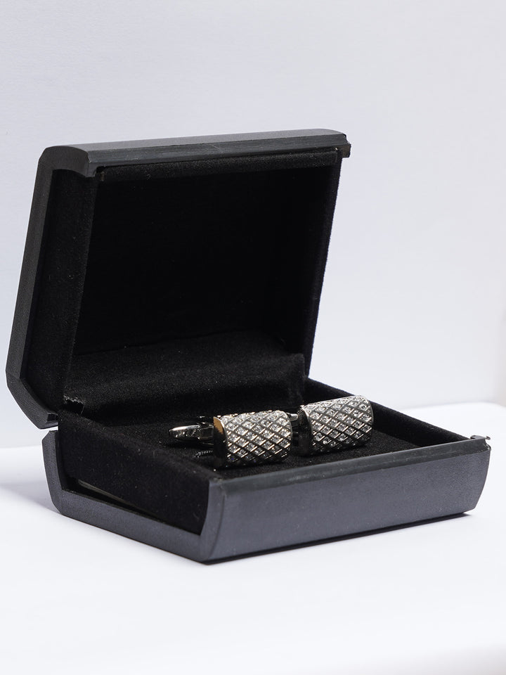 Silver Contrast Designer Cufflink (CUFFLINK-749)