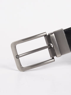 Light Brown & Black Plain Leather Belt (BELT-750)