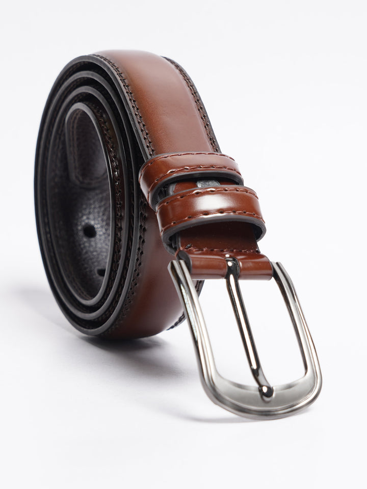 Dark Brown Plain Leather Belt (BELT-751)