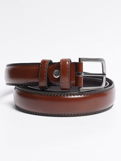 Dark Brown Plain Leather Belt (BELT-751)