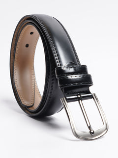 Black Plain Leather Belt (BELT-752)