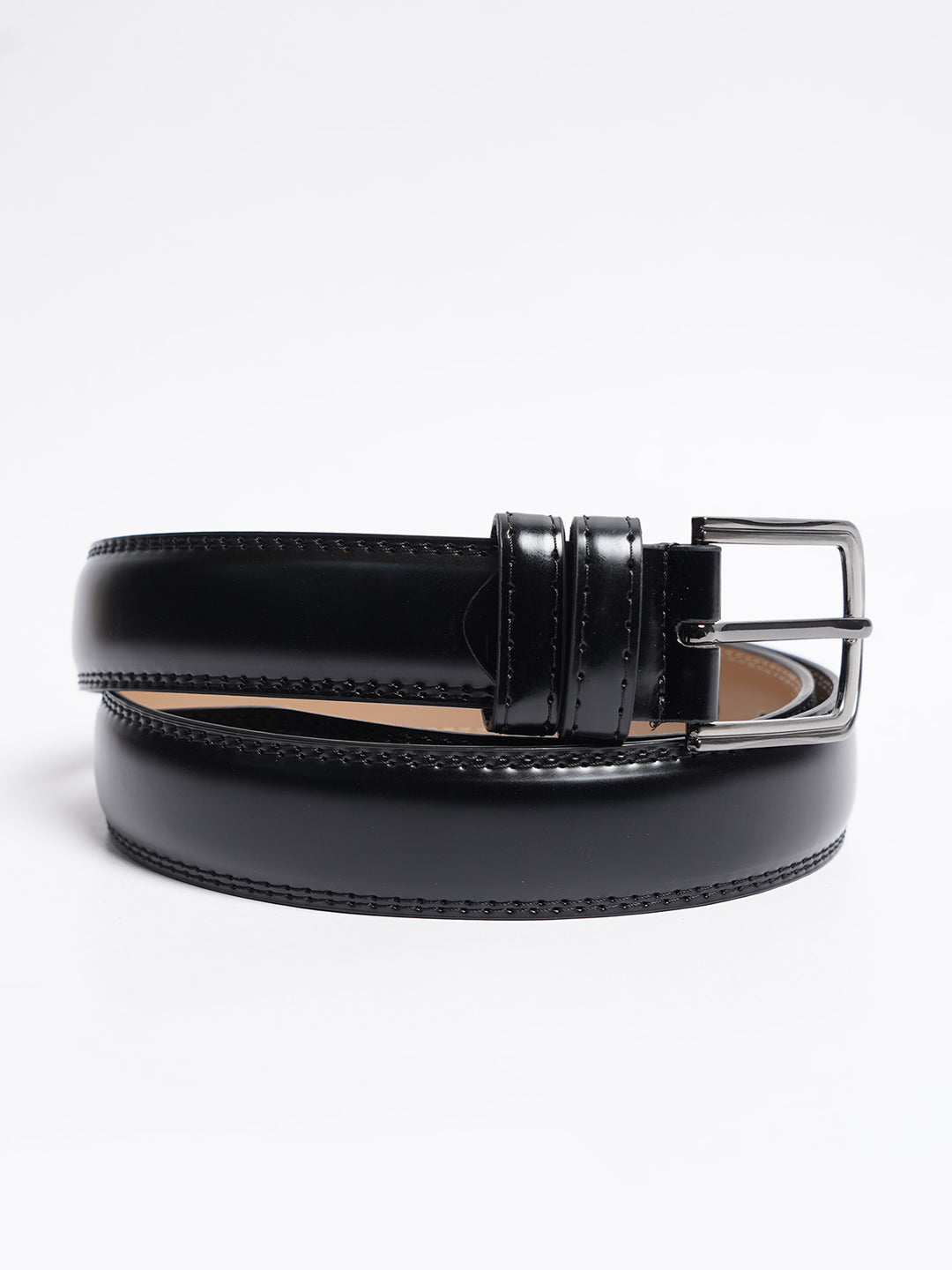 Black Plain Leather Belt (BELT-752)