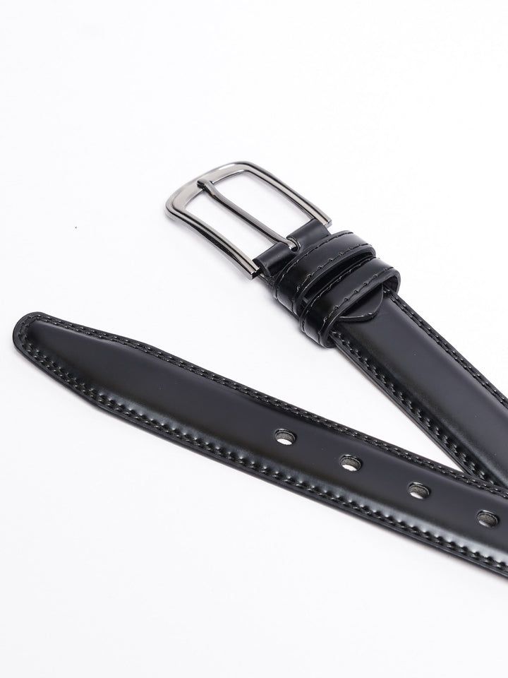 Black Plain Leather Belt (BELT-752)