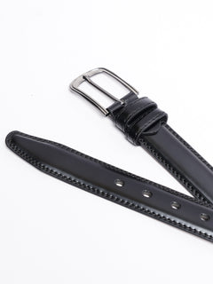 Black Plain Leather Belt (BELT-752)