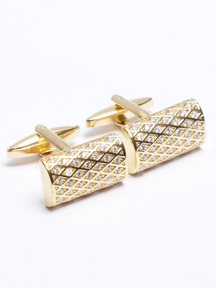 Golden Contrast Designer Cufflink (CUFFLINK-753)