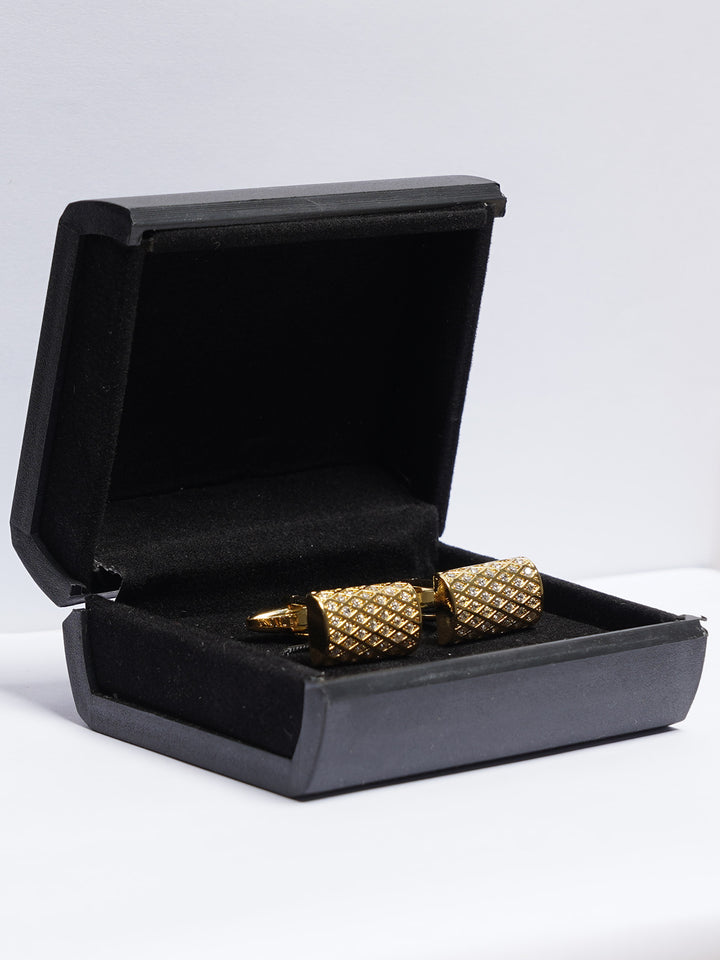 Golden Contrast Designer Cufflink (CUFFLINK-753)