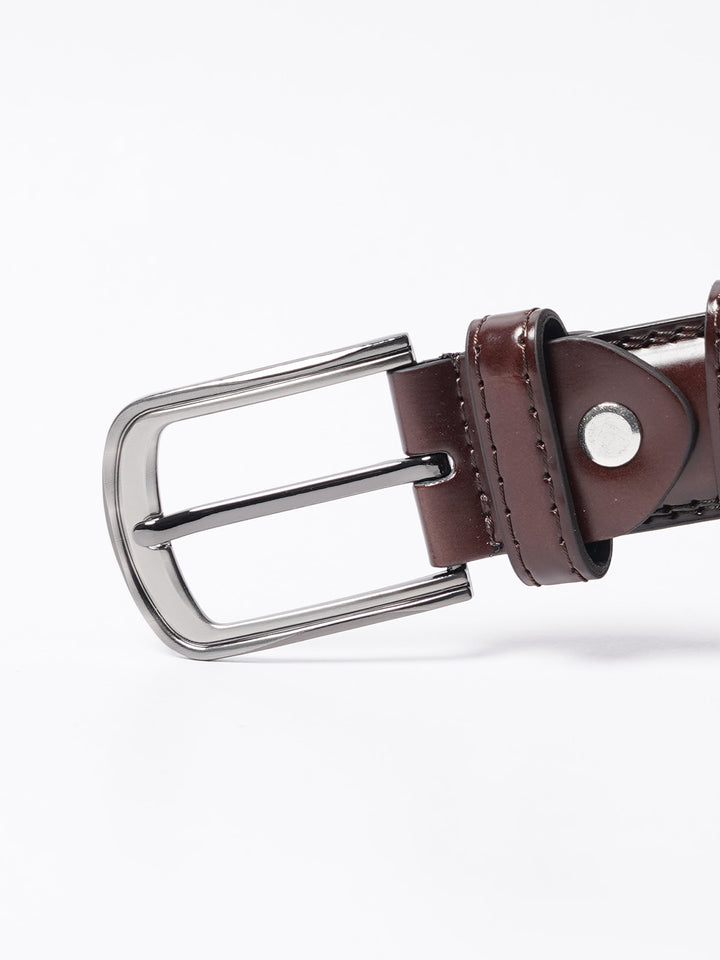 Light Brown Plain Leather Belt (BELT-753)