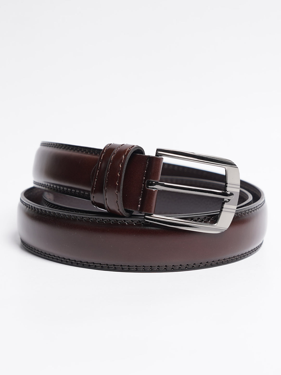 Dark Brown Plain Leather Belt (BELT-754)