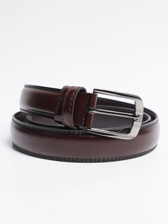 Dark Brown Plain Leather Belt (BELT-754)