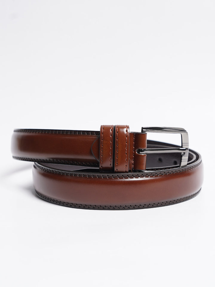 Light Brown Plain Leather Belt (BELT-755)