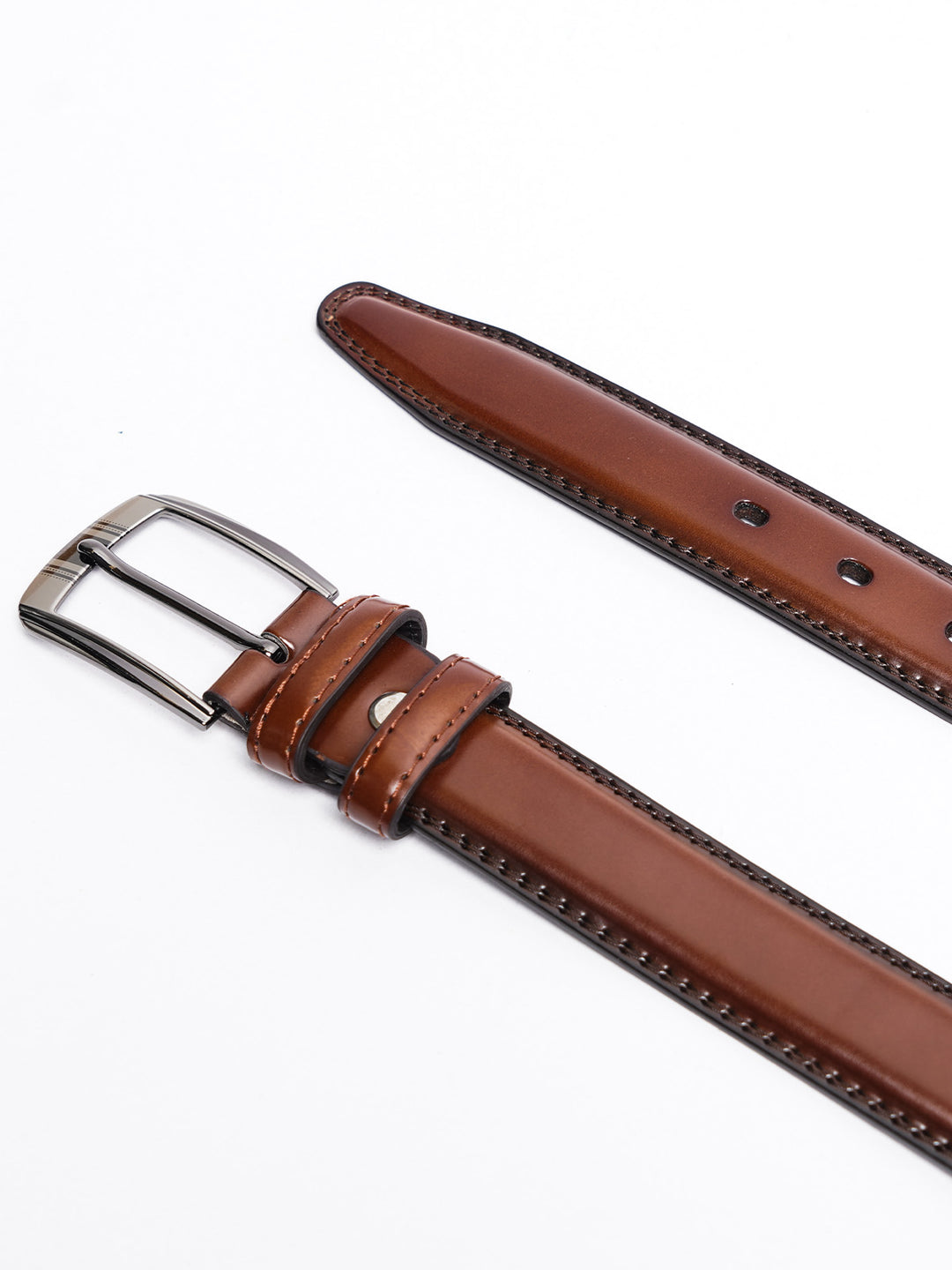 Light Brown Plain Leather Belt (BELT-755)