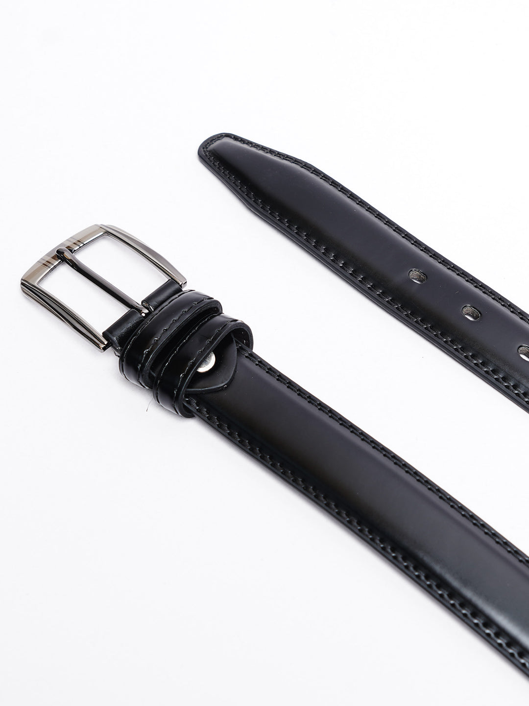 Black Plain Leather Belt (BELT-756)