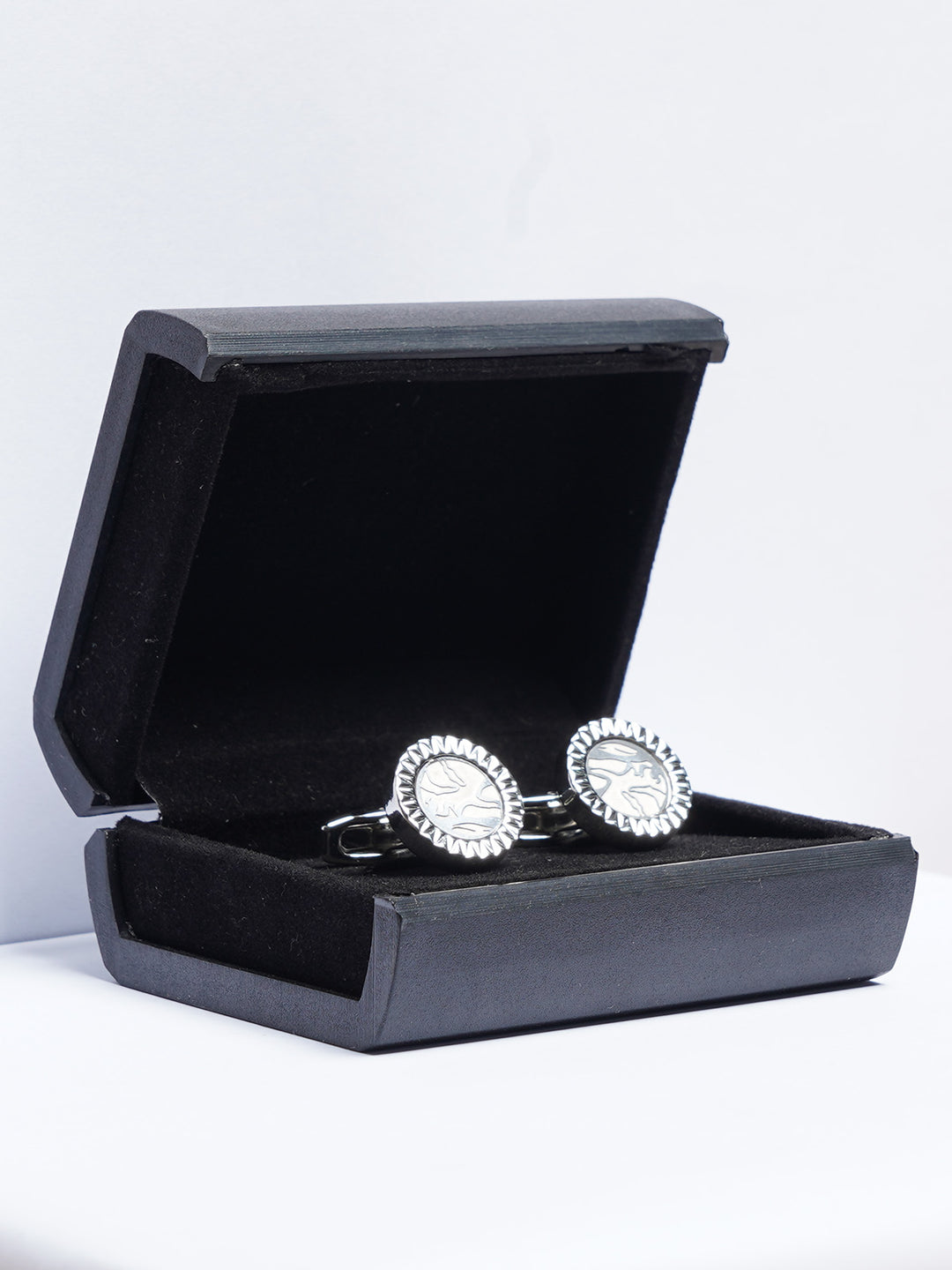 Silver Contrast Designer Cufflink (CUFFLINK-757)