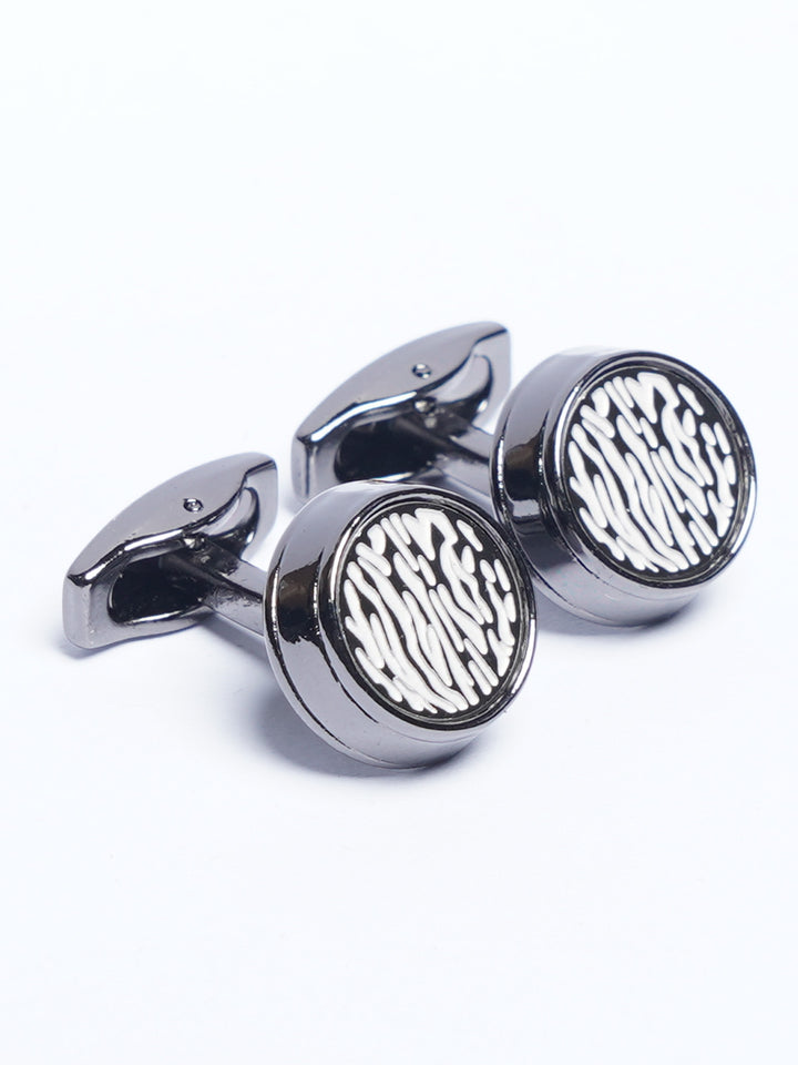 Black Contrast Designer Cufflink (CUFFLINK-758)