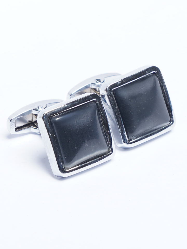 Silver Contrast Designer Cufflink (CUFFLINK-760)