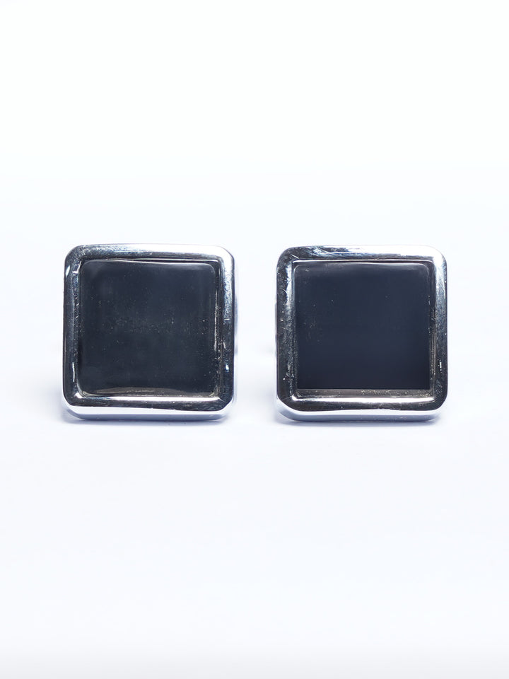 Silver Contrast Designer Cufflink (CUFFLINK-760)