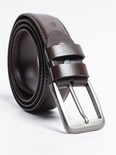 Dark Brown Plain Leather Belt (BELT-761)