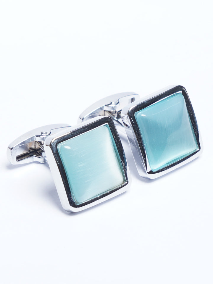 Silver Contrast Designer Cufflink (CUFFLINK-761)