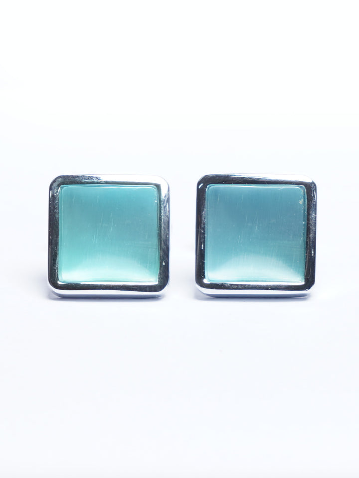 Silver Contrast Designer Cufflink (CUFFLINK-761)