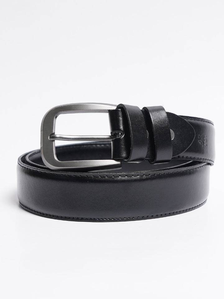 Black Plain Leather Belt (BELT-762)