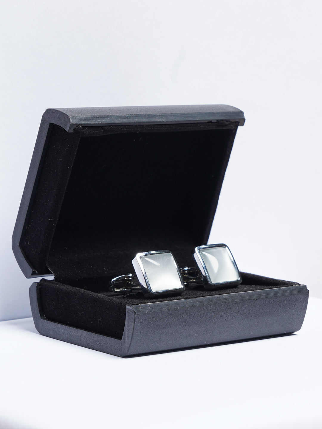 Silver Contrast Designer Cufflink (CUFFLINK-762)