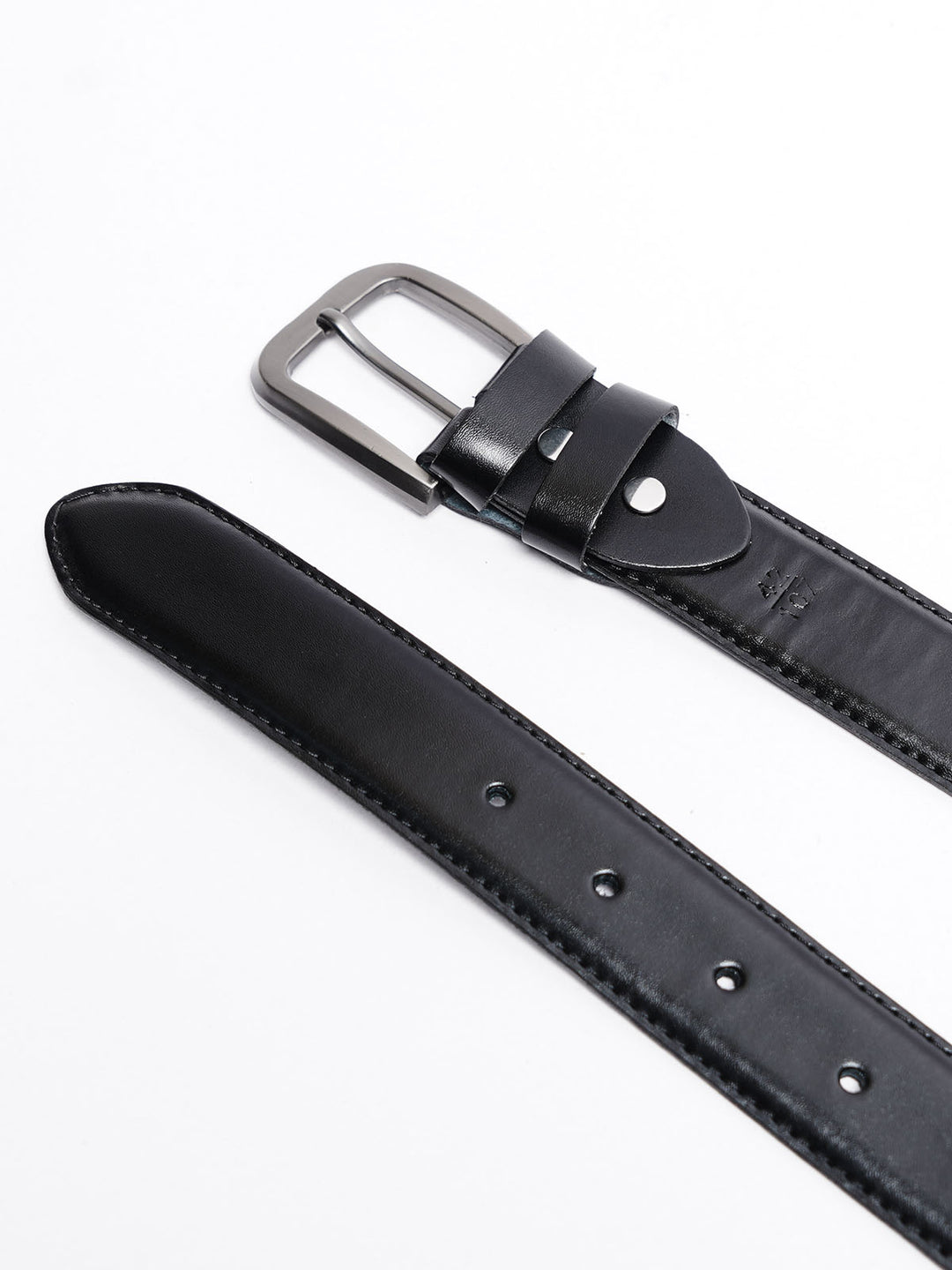 Black Plain Leather Belt (BELT-762)