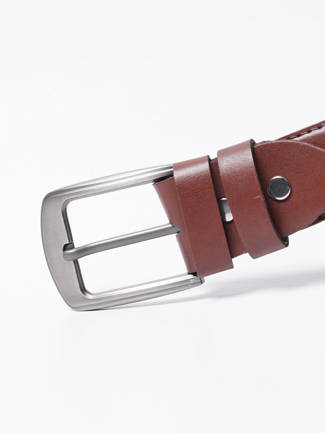 Light Brown Plain Leather Belt (BELT-763)