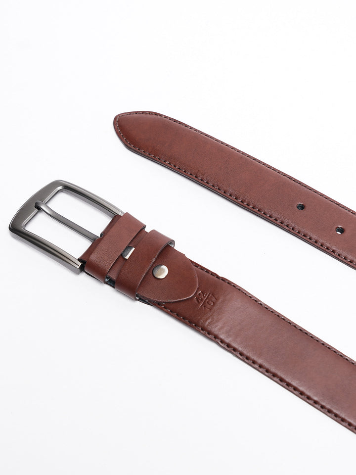 Light Brown Plain Leather Belt (BELT-763)