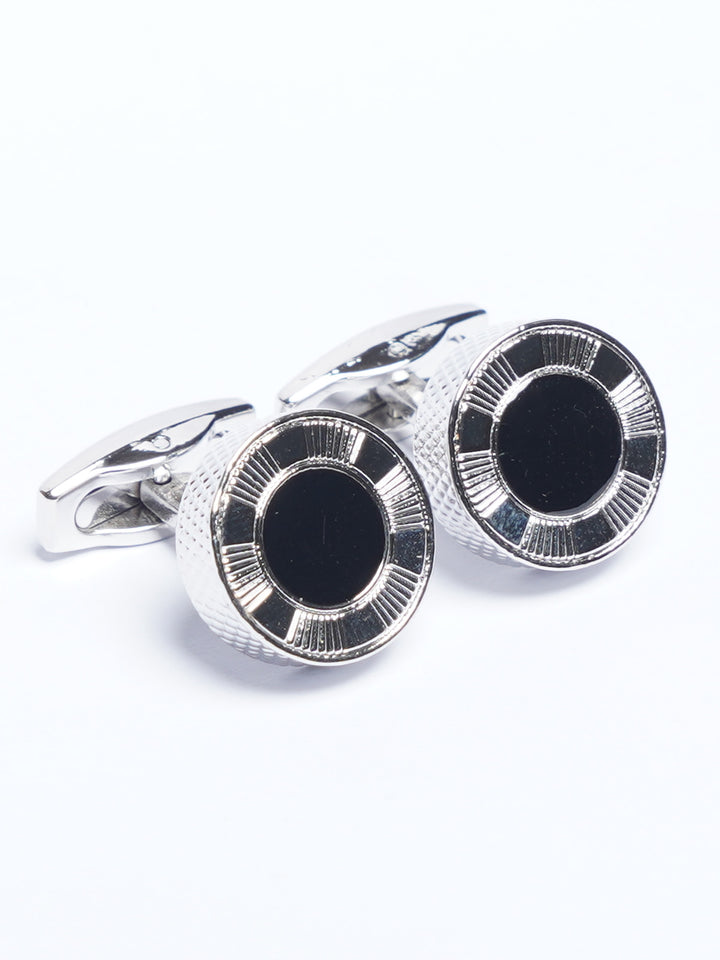 Silver Contrast Designer Cufflink (CUFFLINK-765)