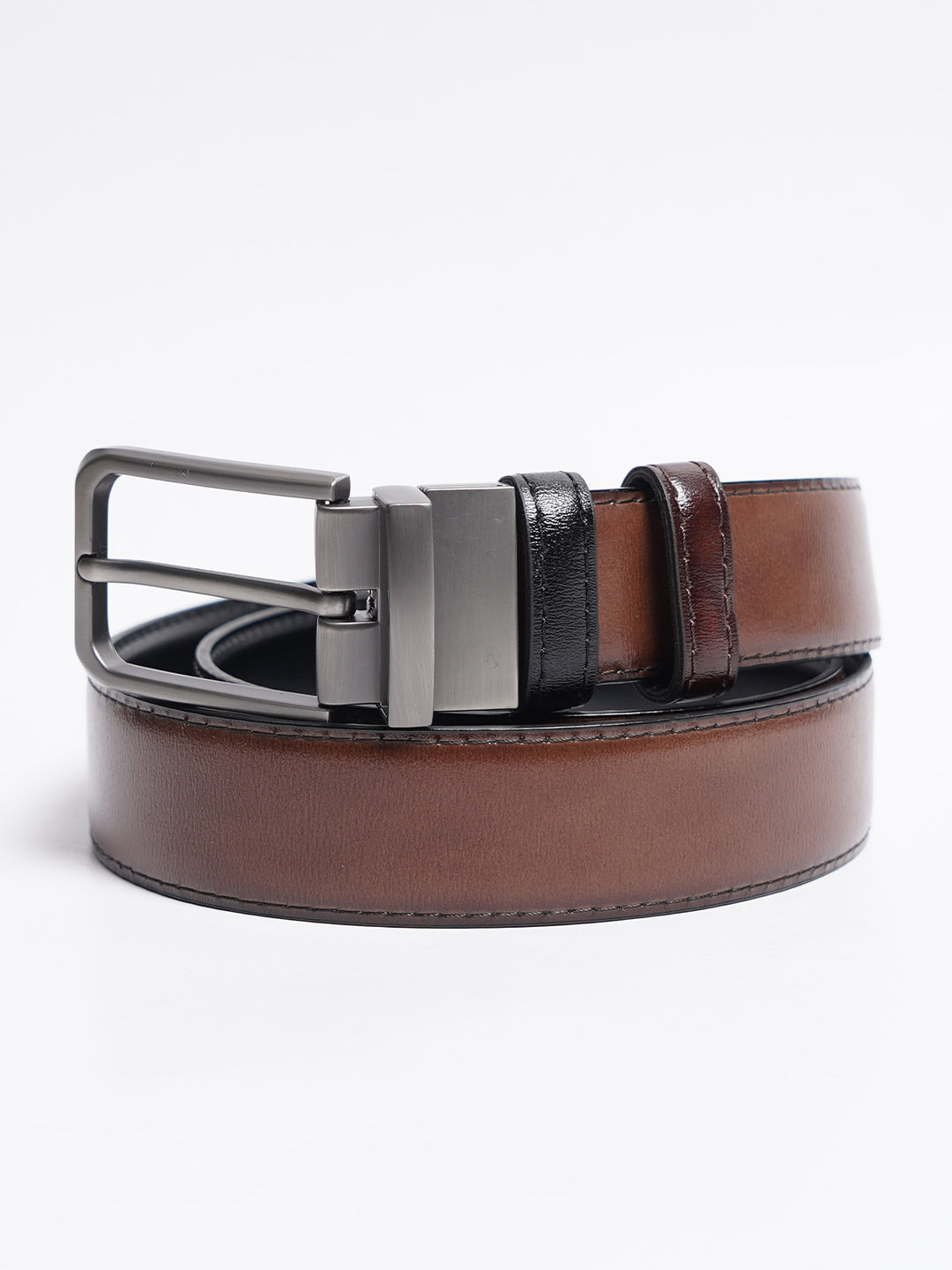 Dark Brown Plain Leather Belt (BELT-765)